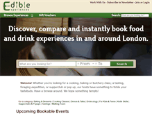 Tablet Screenshot of edibleexperiences.com